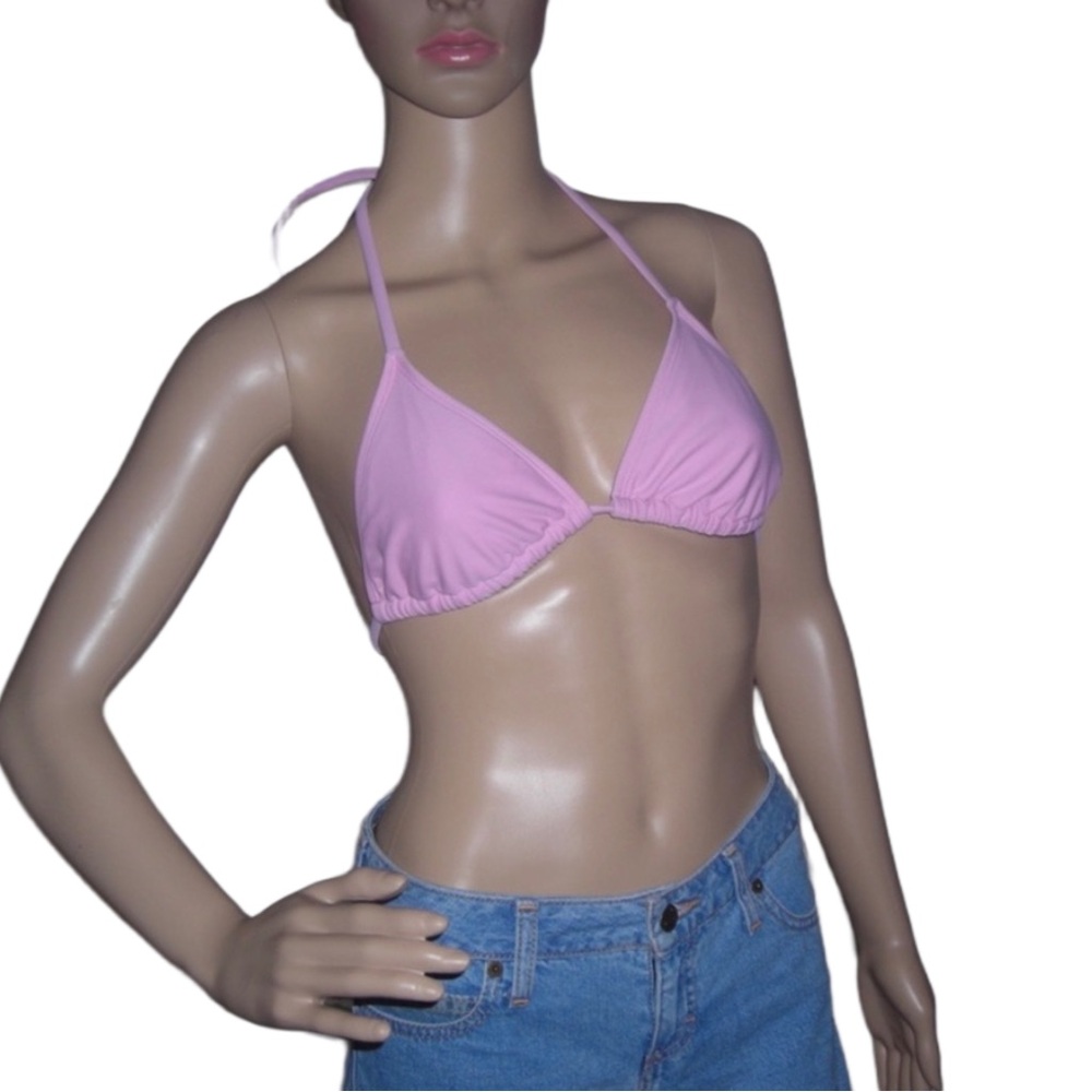 🩰5/$10 BUNDLE DEAL - pink halter bikini top